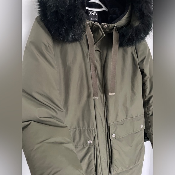 Zara Army Green Parka - Picture 4 of 6